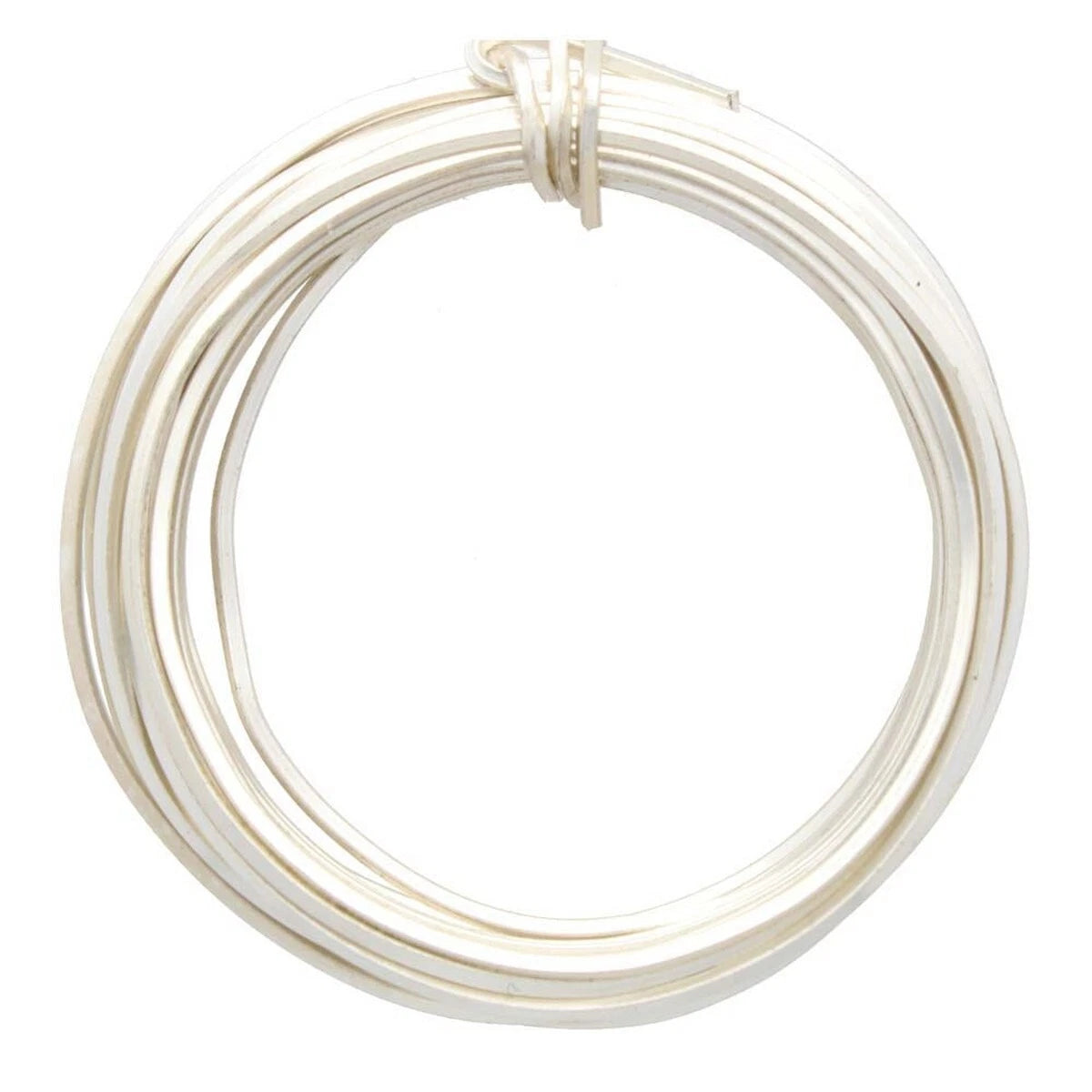 Beadsmith Non-Tarnish Silver Plated Copper Square Wire, 18 Gauge, 4 Yards