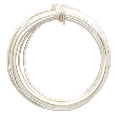 Beadsmith Non-Tarnish Silver Plated Copper Square Wire, 18 Gauge, 4 Yards