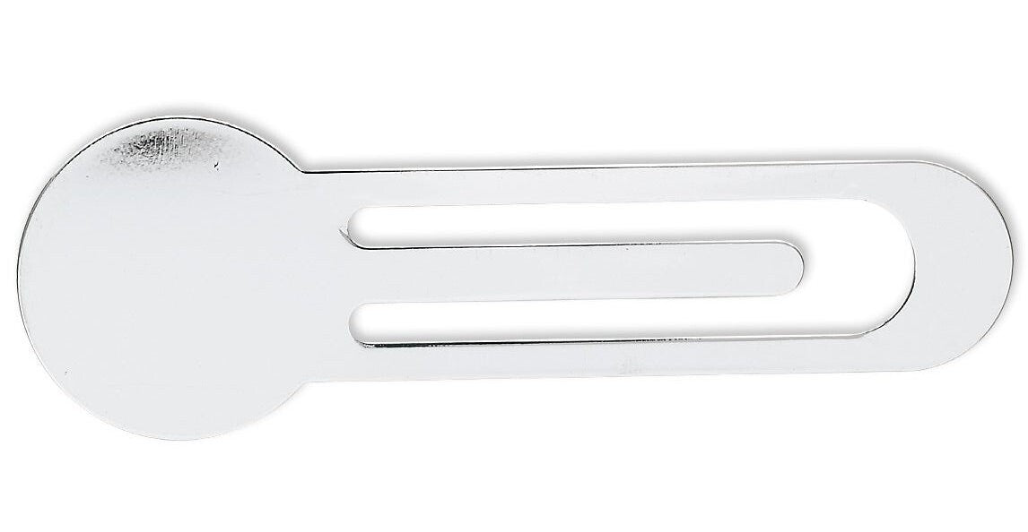 Silver Plated Brass Bookmarks with 26mm Flat Pad and Clip 80x26mm – 4 pcs