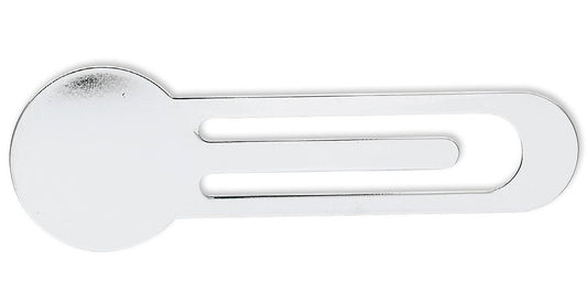 Silver Plated Brass Bookmarks with 26mm Flat Pad and Clip 80x26mm – 4 pcs