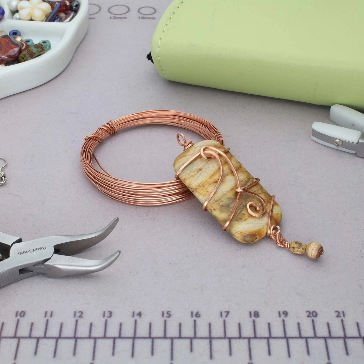 Non-Tarnish Copper Half Round Wire, 18 Gauge (1.02mm), 7 Yards