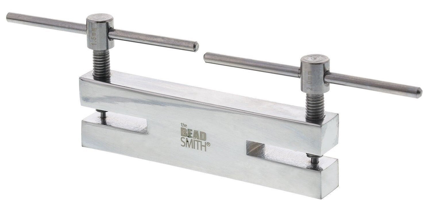 Double Hole Punch Tool, 1.5mm & 2mm Punches for Metal and Leather