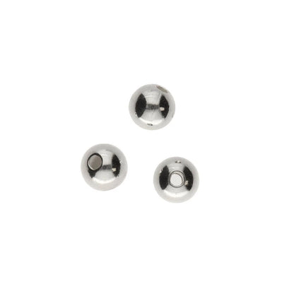 Beadsmith Silver Plated Brass Round Spacer Beads, 2.4mm, 144 pcs