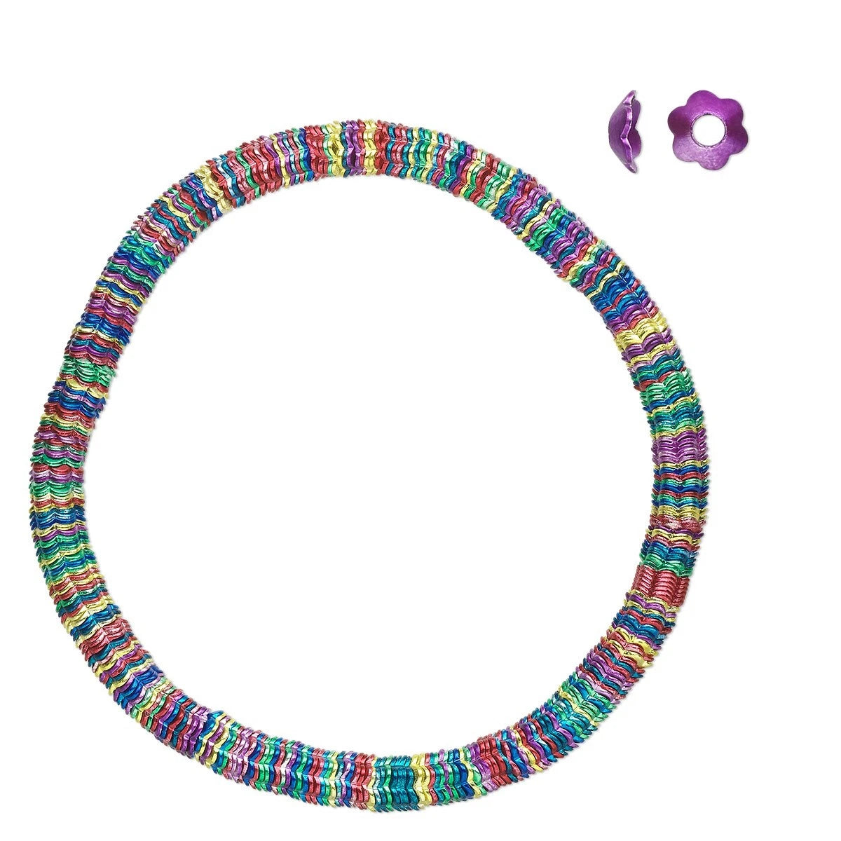 Jewel Tone Steel Daisy Flower Bead Caps, 5x2mm, 300 pcs