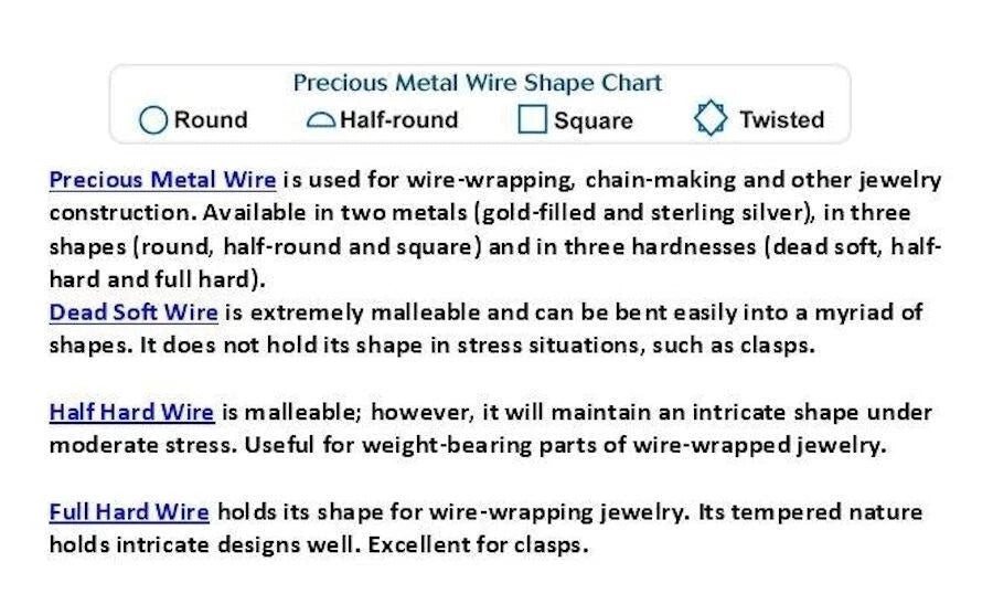 Sterling Silver Round Wire, 24 Gauge, Half Hard, 25 Feet