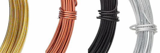 Anodized Aluminum Round Wrapping Wire, 20 Gauge, 45 Feet