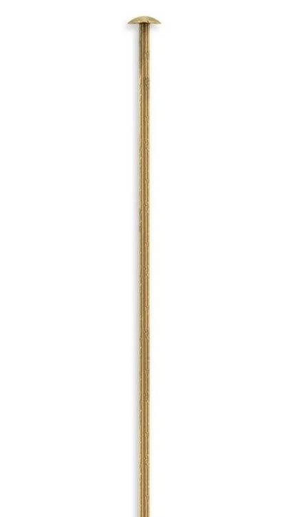 Antiqued Gold-Plated Brass Head Pins, 2 inch, 21 Gauge, 100 pcs