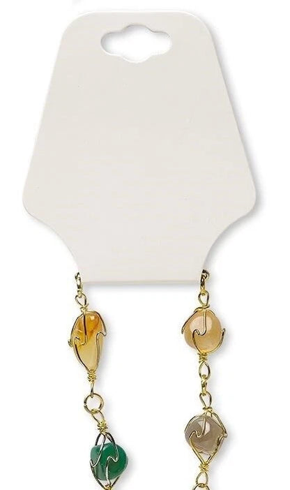 Cream Adhesive Cardstock Necklace & Bracelet Display Cards, 2.5x2 inch, 100 pcs