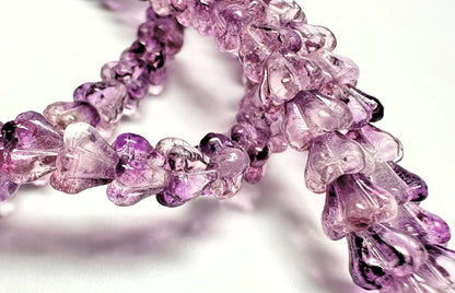 Ultra Amethyst Czech Glass Baby Bell Flower Beads 6x4mm, 50 pcs