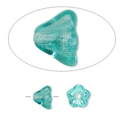 Czech Pressed Glass Bell Cone Flower Beads 8.5x6.5mm - 20 pcs