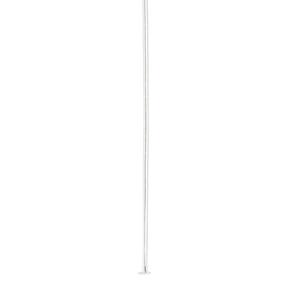 Silver-Plated Brass Head Pins, 2 inch, 21 Gauge, 100 pcs
