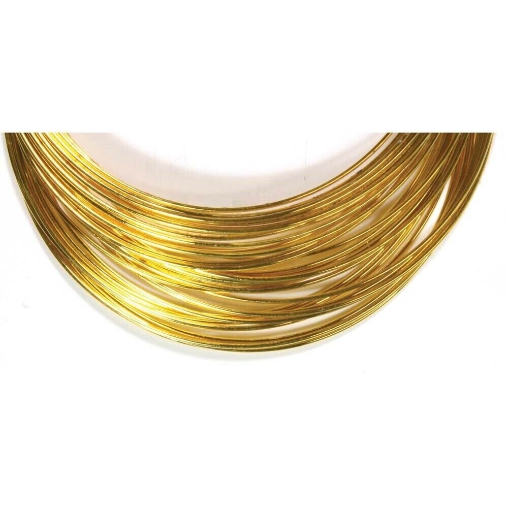 Gold wire coil on a white background