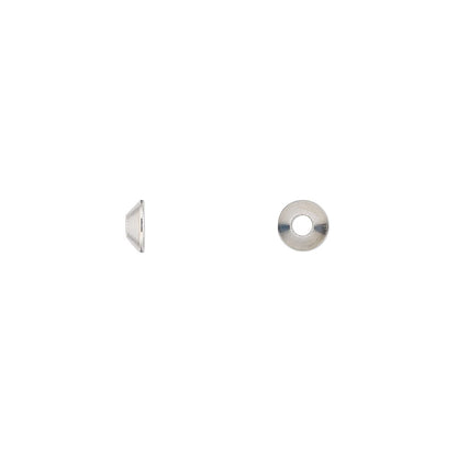 Bead Cap, 300 Silver Plated Steel 5x2mm Smooth Cone to Fit 6-8mm Beads