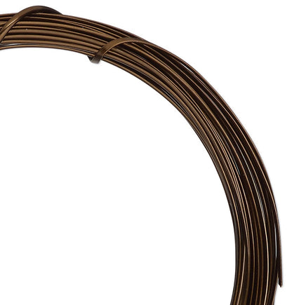 ParaWire Vintage Bronze Half Round Non-Tarnish Copper Wire, 18 Gauge (1.02mm), 7 Yards