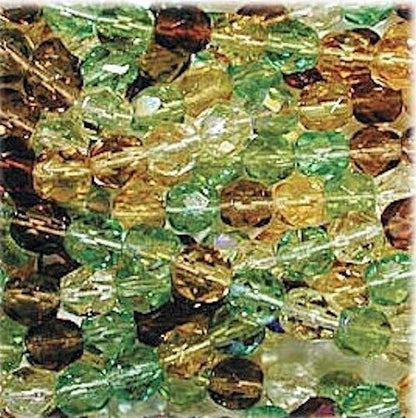Czech Fire Polished Glass Round Beads, 8mm, 50 pcs
