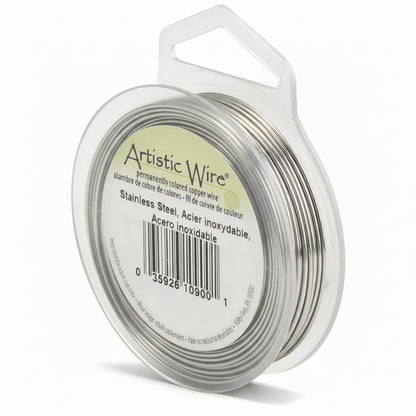 Artistic Wire Stainless Steel Round Wire, 20 Gauge, 15 Yards