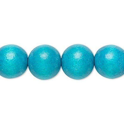 Cheesewood Round Beads, Dyed & Waxed, 11-12mm, 2 Strands, Approx. 70 Beads