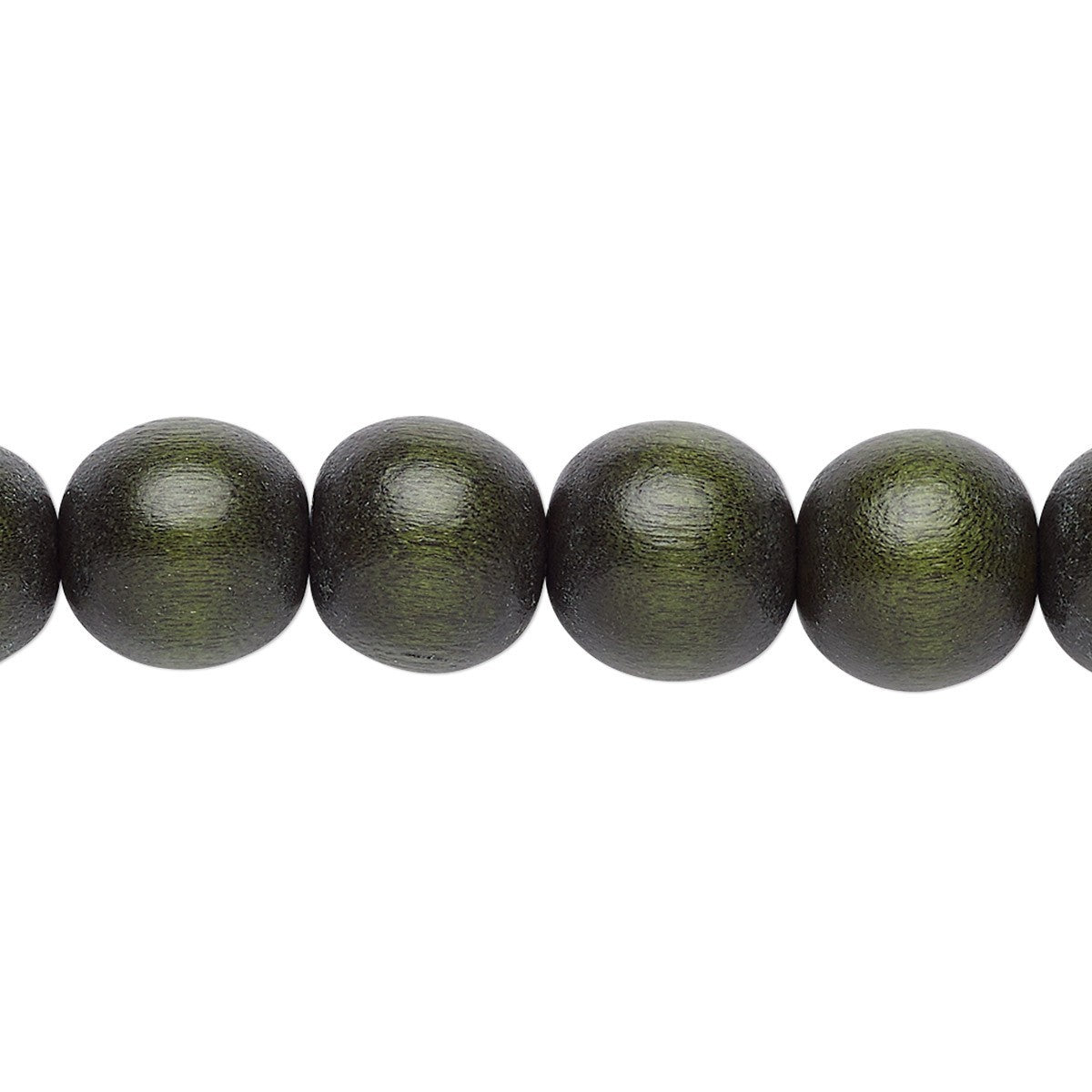 Cheesewood Round Beads, Dyed & Waxed, 11-12mm, 2 Strands, Approx. 70 Beads