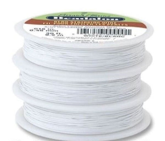 Beadalon 7 Strand White Beading Wire 0.018" Diameter, 30 Foot Spool