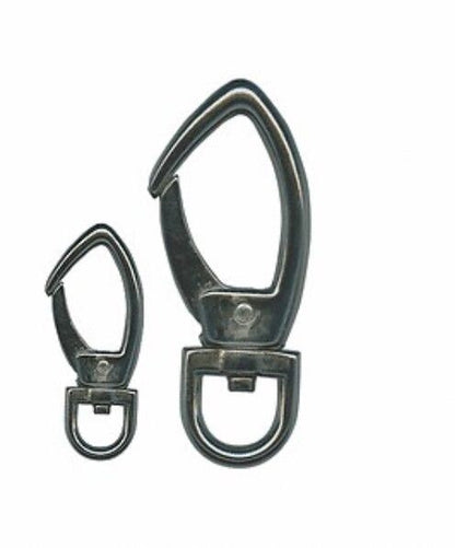 Swivel Lobster Clasp Purse Clips, Gunmetal, 60x26mm, 1 or 3 pcs