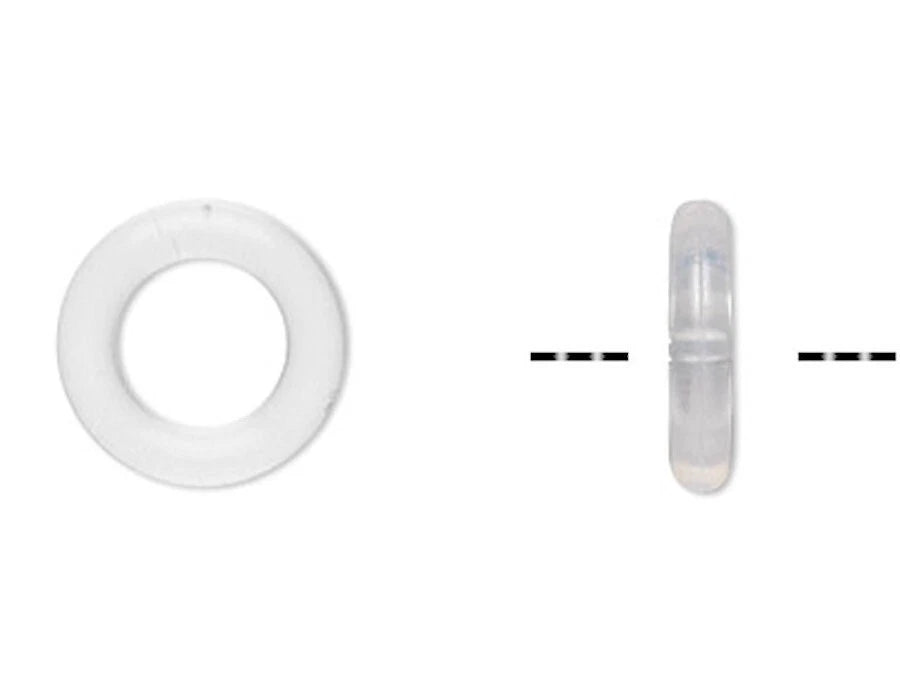 Oh! Ring Clear Silicone Spacer Bead Cushions, 3mm, 2mm ID, 1000 pcs