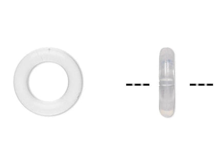 Oh! Ring Clear Silicone Spacer Bead Cushions, 3mm, 2mm ID, 1000 pcs