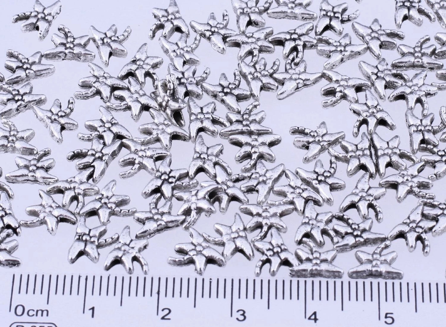 Antiqued Silver Pewter Double-Sided Dragonfly Beads, 8x6mm, 100 pcs