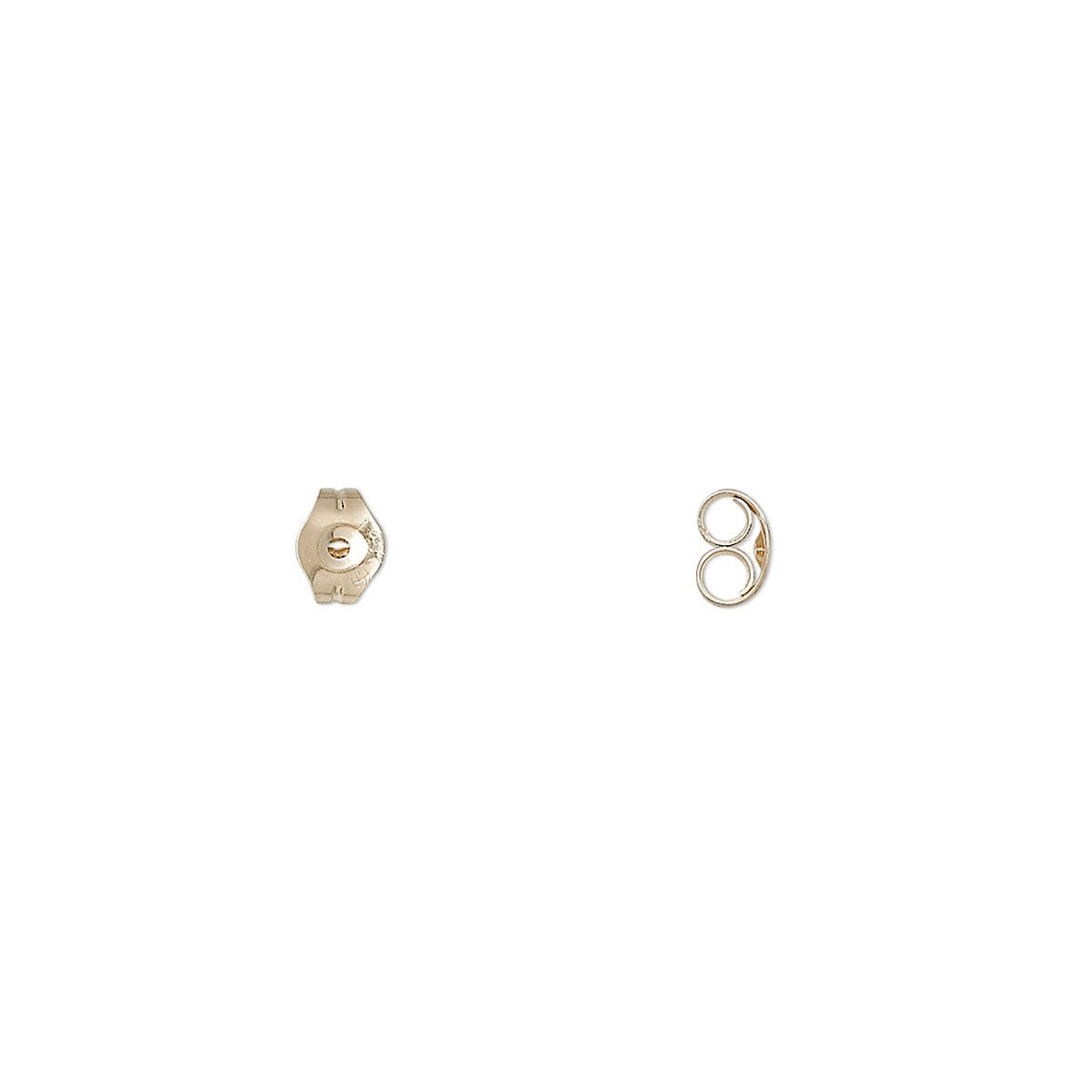 14KT Gold Medium Weight Earnut Earring Backs 3x5x5mm (1 Pair)