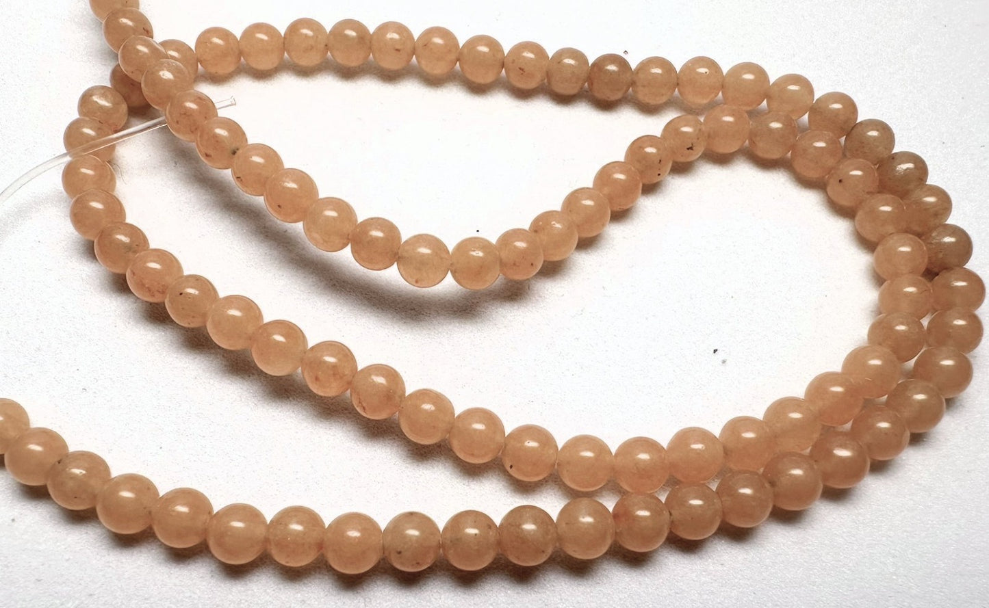 Natural Red Aventurine Round Beads with 0.5-1.5mm Hole, 1 Strand