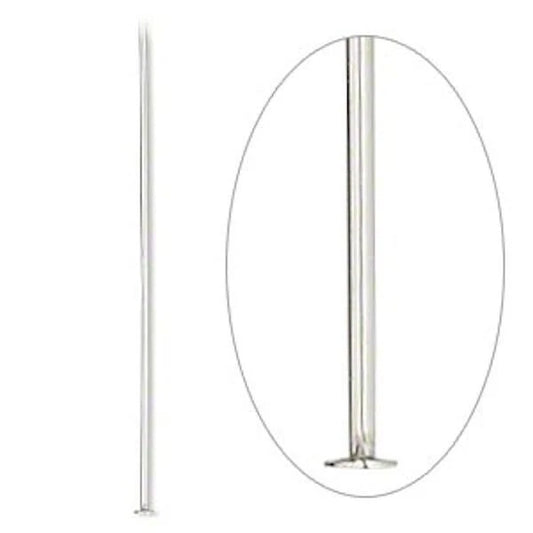 Beadsmith Stainless Steel Standard Head Pins, 21 Gauge, 2 Inches, 50 pcs