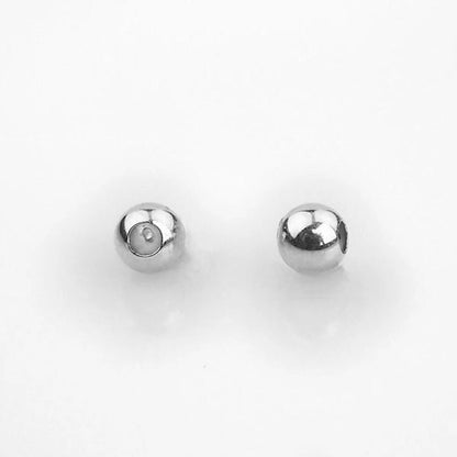 Sterling Silver SmartBead BPS Silicone-Lined Round Beads, 4mm, 10 pcs