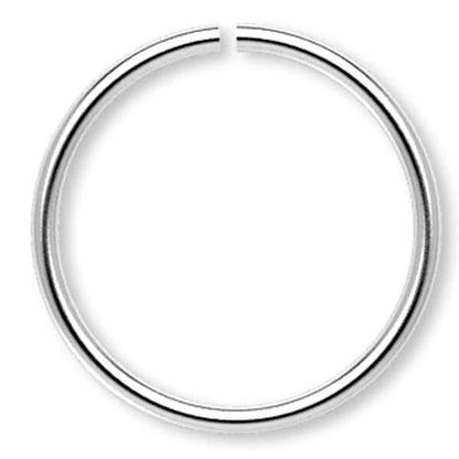 Silver Plated Brass Jump Rings, 8mm Round 18 Gauge - Pack of 100