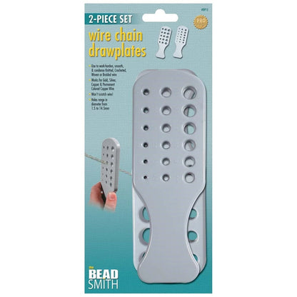 Beadsmith Plastic Draw Plate Set, 2 Piece, 23 Holes 1.5–14.5mm