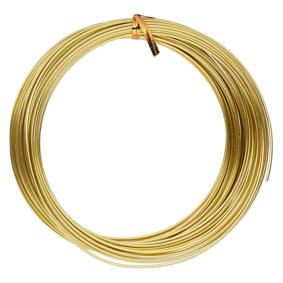 Gold Anodized Aluminum Wire, 14 Gauge (1.5mm), 45 Feet