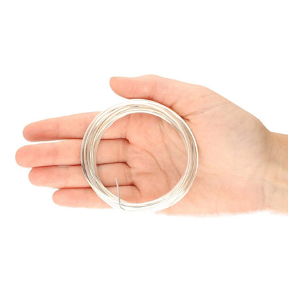 Silver Plated Half Round Non-Tarnish Copper Wire, 21 Gauge (0.72mm), 4 Yards