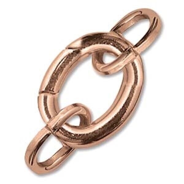 Clasp, 2 Sets Large Copper Plated 20x16mm Self Closing Hinged Bail Clasps *