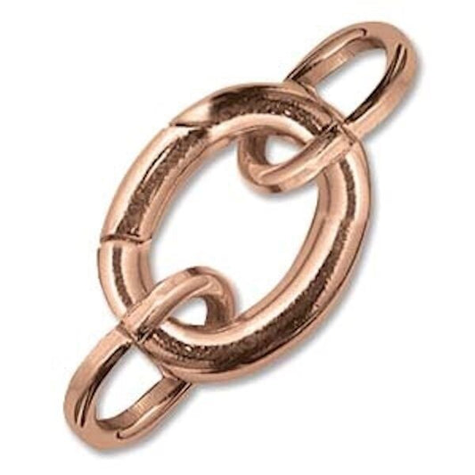 Clasp, 2 Sets Large Copper Plated 20x16mm Self Closing Hinged Bail Clasps *