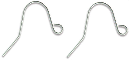 316L Stainless Steel 23mm Fish Hook Ear Wires with Open Loop, 21 Gauge, 144 pcs