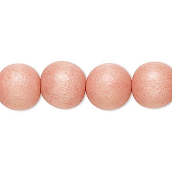 Cheesewood Round Beads, Dyed & Waxed, 11-12mm, 2 Strands, Approx. 70 Beads