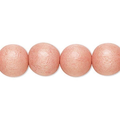 Cheesewood Round Beads, Dyed & Waxed, 11-12mm, 2 Strands, Approx. 70 Beads