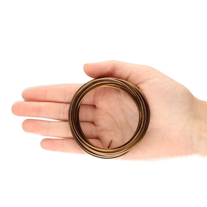Non-Tarnish Vintage Bronze Copper Half Round Wire, 18 Gauge (1.02mm), 7 Yards