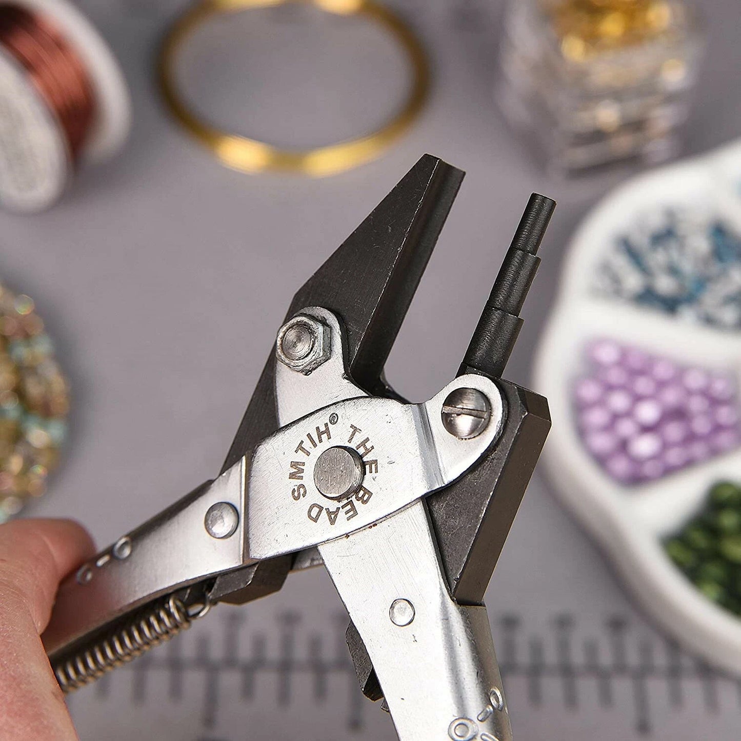BeadSmith 3-Step Round & Concave Parallel Jaw Pliers, 3/4/5mm Steps, 5-1/2 inch