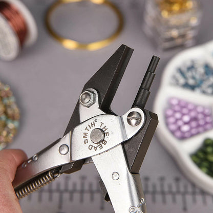 BeadSmith 3-Step Round & Concave Parallel Jaw Pliers, 3/4/5mm Steps, 5-1/2 inch