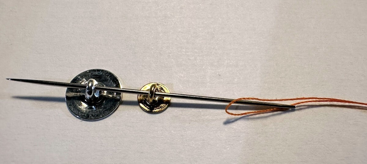 Brass Bond-On Button Backs with Loop 6mm or 10mm - 100 pcs