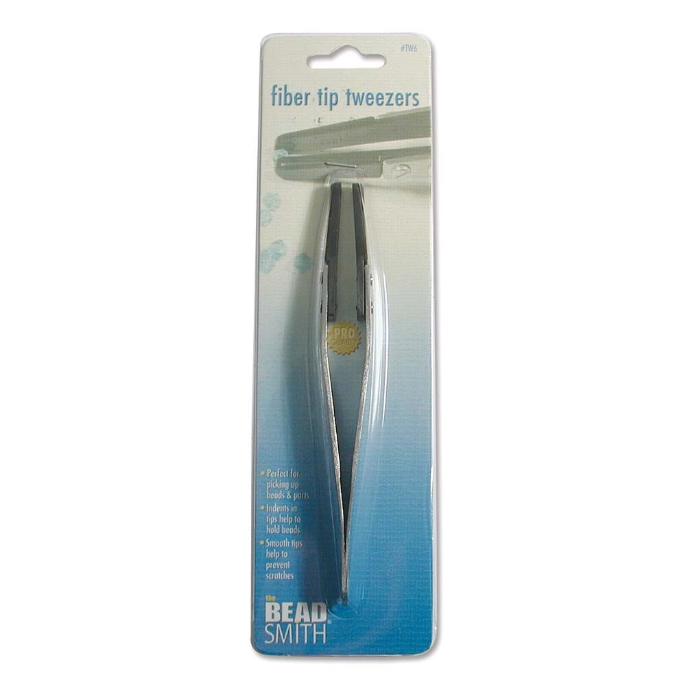 BeadSmith Fiber Indented Tip Tweezers