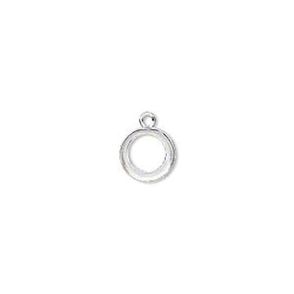 Fine Silver 99.9% Round Open Bezel Cup Drops 8.5mm with 8mm Setting (4 pc)