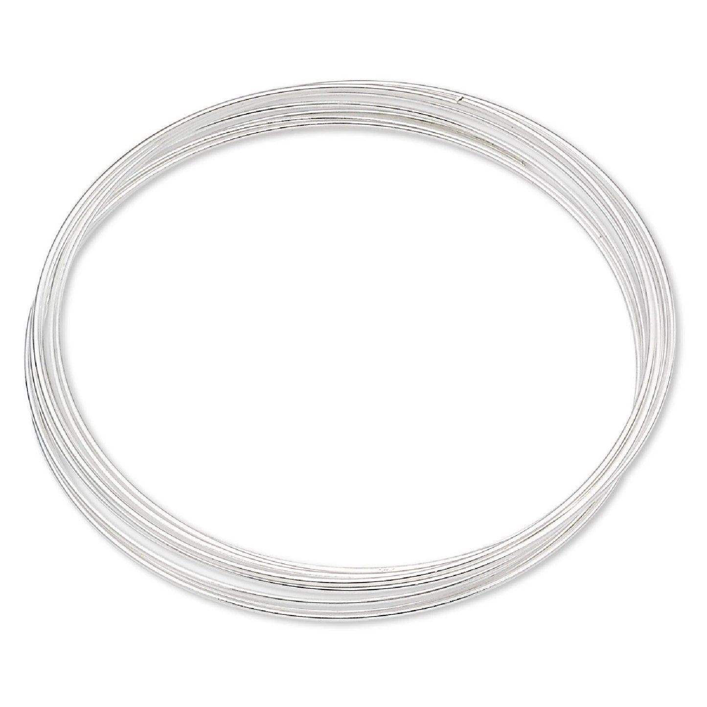 Memory Wire, Silver Plated Carbon Steel, 1 3/4 Inch Small Bracelet, 12 Loops