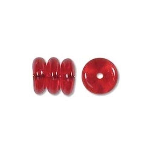 Czech Pressed Glass 6mm Rondelle Disc Spacer Beads, 100 pcs