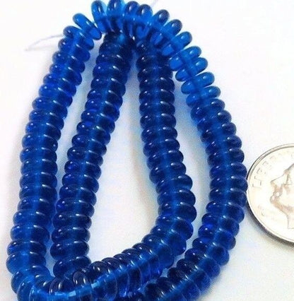 Czech Pressed Glass 6mm Rondelle Disc Spacer Beads, 100 pcs