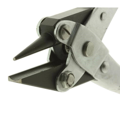Metal tool with a pointed end on a white background